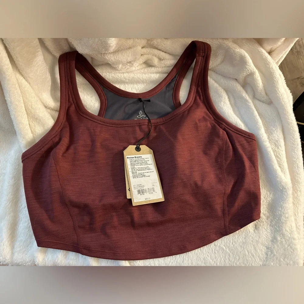 NWT- PRANA- Becksa™ Bralette- Heathered Maroon-‎ XL - Picture 2 of 16